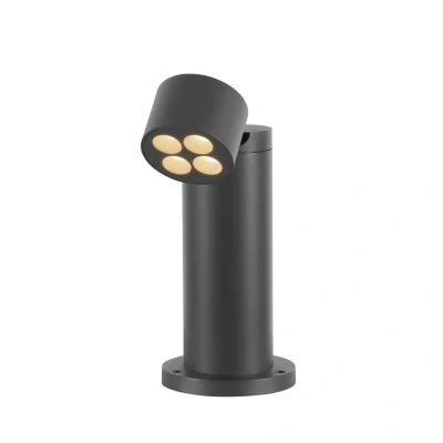 Image of SLV LED pedestal light R Cube 35, anthracite, aluminium, height 35 cm