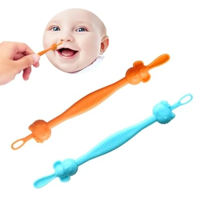 Image of Baby Nasal Booger and Ear Cleaner 2 PC Dual Earwax Snot Removal Tool Shower Registry Essential Easy Nose Gadget for Infants Toddlers
