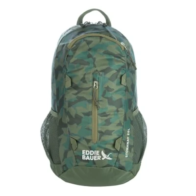 Image of Eddie Bauer Stowaway Packable 20l Backpack made from Ripstop Polyester, Sprig, One Size, Polyester