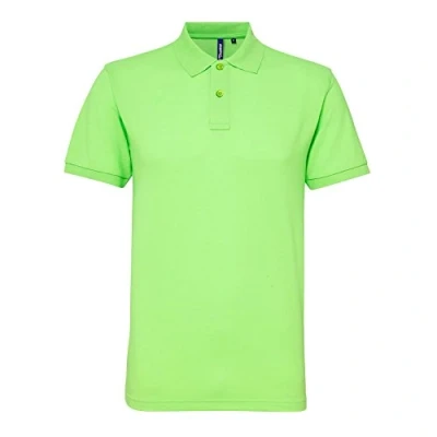 Image of Asquith &amp; Fox Men&#039;s Poly/Cotton Blend Polo Shirt, Green (Neon 000), Medium (Size:Medium)
