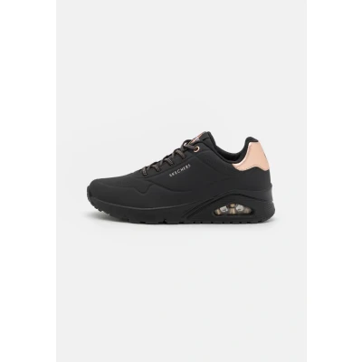Image of Skechers Women&#039;s Uno Shimmer Away Sneaker, Black, 6 UK
