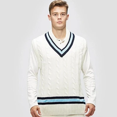 Image of Gunn &amp; Moore GM Cricket Slipover Navy/Sky X Large