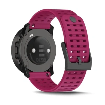 Image of SeaFicco Watch Strap Compatible with Suunto Vertical/Suunto 9 Peak Pro/Suunto Peak/Suunto 5 Peak, 22mm Silicone Watchband Air Holes Replacement Band (Wine Red)