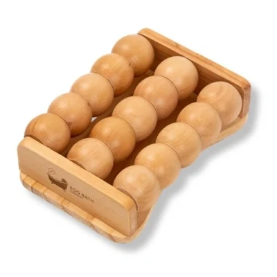 Image of Eco Bath London Foot Roller Wooden Massager for Pain Relief and Improved Circulation, Friendly