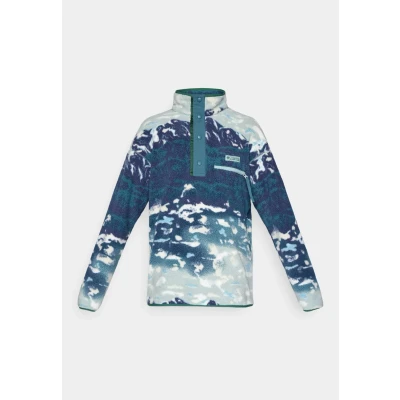 Image of Columbia HELVETIA II PRINTED HALF SNAP Fleece men&#039;s jacket in Green