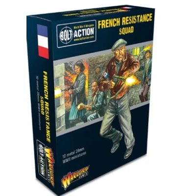Image of Warlord Games French Resistance Squad 28mm Scale Metal Miniatures for Bolt Action Highly Detailed World War 2 Table top Wargaming
