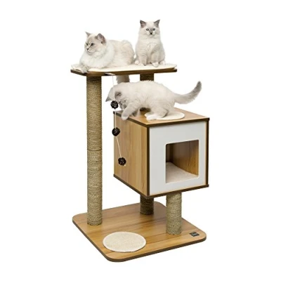 Image of Vesper V Base Walnut, Cat Furniture Tree