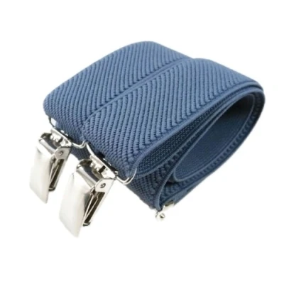 Image of Baby/Childrens 0 2 Yrs Elasticated Clip on Braces/Suspenders Blue
