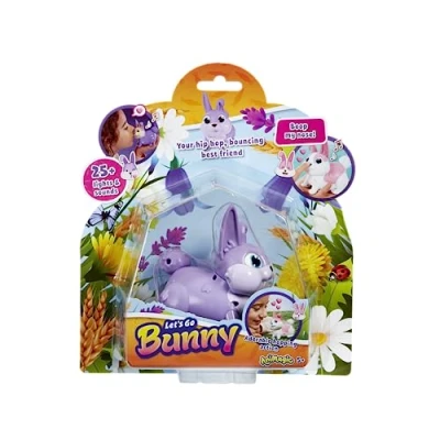 Image of Animagic: Lets Go Bunny Purple Your Hip, Hop Bouncing Best Friend! Interactive Walking Pet with Over 25 Lights and Sounds For Ages 5+