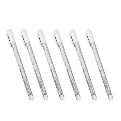 Image of BaiJ White Gel Pens,6 Pack Ink Pens 0.8mm Line Drawing Pen Fine Tip Highlight Sketching for Artists Dark Papers Art Design Supplies