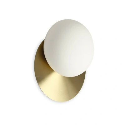 Image of NINFEA Round Flush Wall Lamp Brass