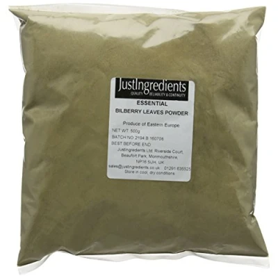Image of JustIngredients Essentials Bilberry Leaves Powder 500 g