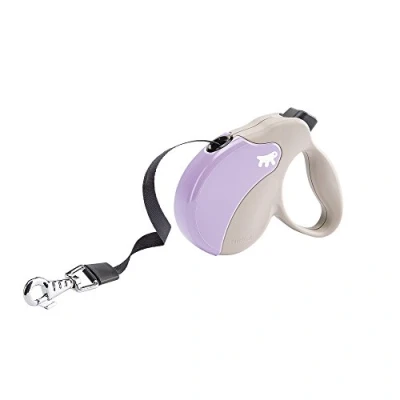 Image of Ferplast Retractable Dog Lead Extendable Leash AMIGO TAPE MINI, Extending tape, 3 m, Max 12 kg, Lilac