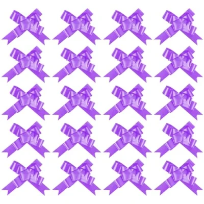 Image of LOVETRENDS Pull Bows Purple Pack of 20 Ribbons for Making Butterfly Great Present Wrapping and as a Party Decoration