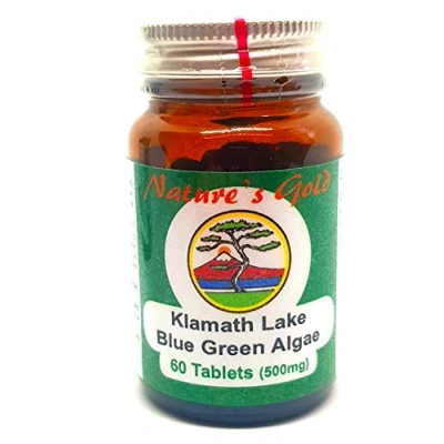 Image of Nature&#039;s Gold Organic Klamath Lake Blue Green Algae Supplement 500mg 60 Tablets
