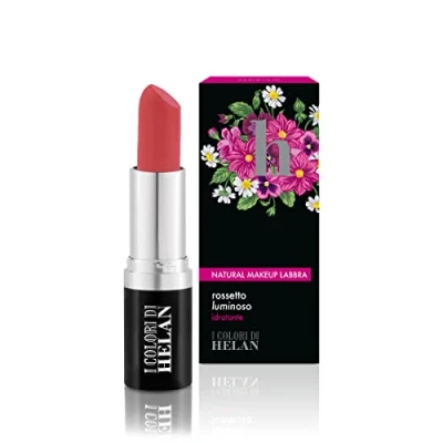 Image of Helan I Colori Shiny Lipstick for Your Makeup, Moisturising &amp; High Performing with Organic Formula Long Lasting Creamy Smooth Texture, Vegan, Gifts Women Made in Italy, Mauve, 3.5ml