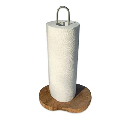 Image of D.O.M.® Kitchen Roll Holder Olive Wood Design