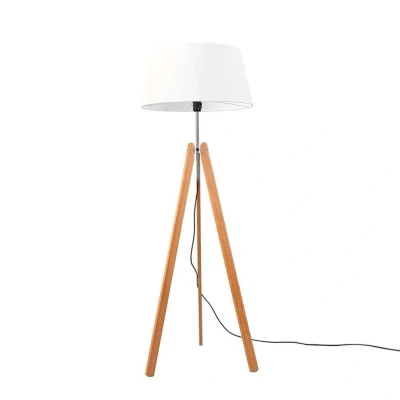 Image of Lucande Thea Floor Lamp White/Oak
