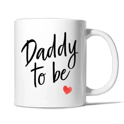 Image of Risk A Designs daddy to be Ceramic Mug, dad gift, pregnancy reveal, baby announcement, father be,