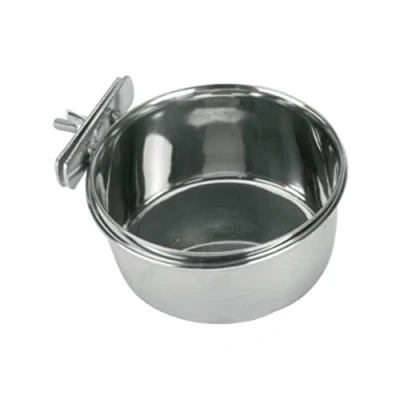 Image of Kerbl Stainless Steel Cup with Holder, 300 ml/ 9 cm