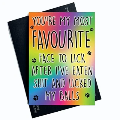 Image of Funny Card from The Dog Birthday Greeting Cards Christmas Dad Mum Rude Thank You Walker PC512
