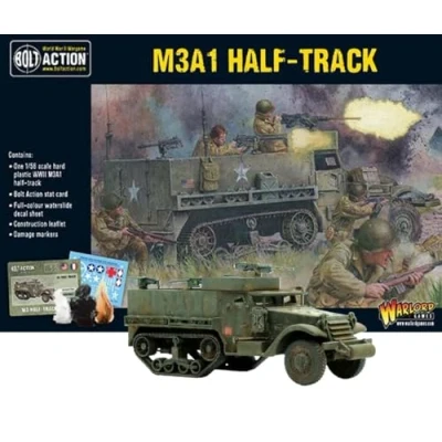 Image of Warlord Games US Army M3A1 Half track 1:56 / 28mm Plastic Scale Model For Bolt Action Highly Detailed World War 2 Miniatures