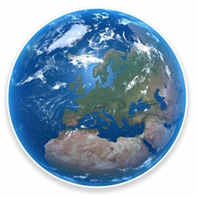 Image of 2 x 20cm/200mm Earth Vinyl Sticker Decal Laptop Car Travel Luggage Label Tag #9559