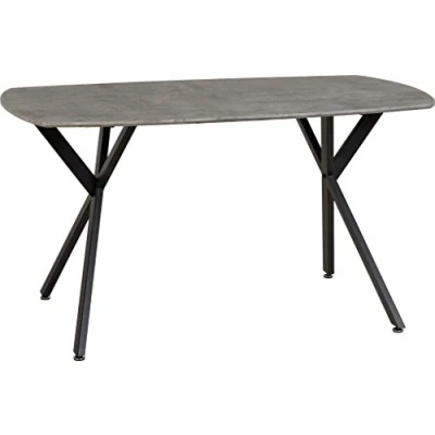 Image of Seconique Athens Rectangular Dining Table in Concrete Effect