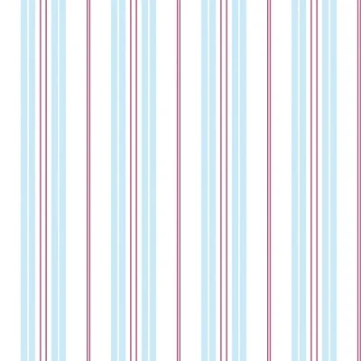 Image of Galerie G23065 Deauville 2, 2 Colour Stripe Wallpaper, Sky Blue/Red, 10m x 53cm