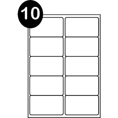Image of Double Dragon, A4 Self Adhesive Address Labels Sticker Paper, 10 Label Per Sheet, 100 Sheets, 99.1 x 57mm, 1000 Labels. for Laser Printing, Inkjet Pen/Pencil/Marker Hand Writing