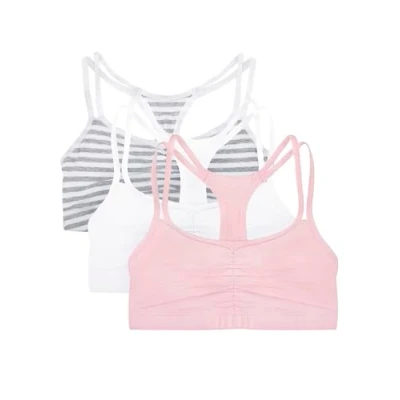 Image of Fruit of the Loom Sports Bra Spaghetti Strap Cotton Pullover Womens