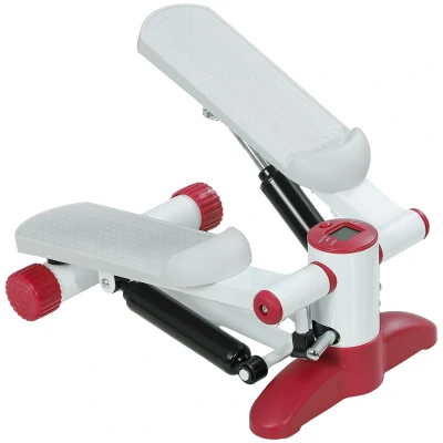 Image of SPORTNOW Mini Stepper, Compact Step Machine Exerciser for Home Workout with LCD Monitor and Non Slip Pedals, Grey