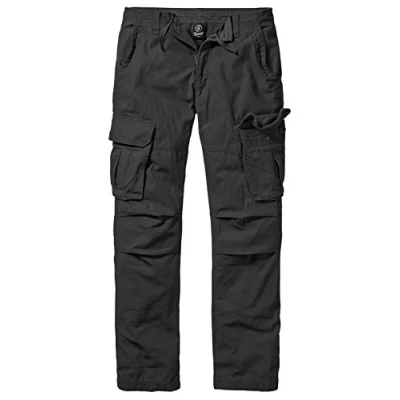Image of Brandit Texas Men’s Slim Vintage Cargo Trousers, black, M
