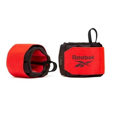 Image of Reebok Unisex&#039;s Flexlock Wrist Weights, Black, 1 kg