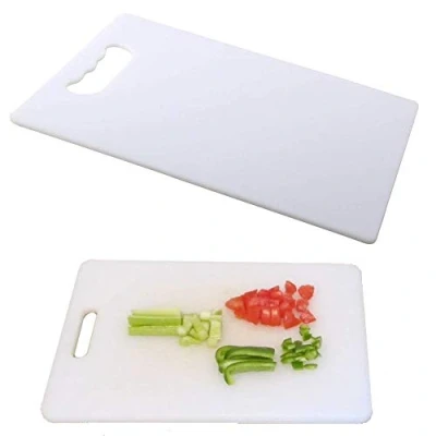 Image of Bar Cutting Board Plastic Multipurpose Non Slip Toxic Food Prep for Chopping Fruits Vegetables Cheese Appetizers Cocktails Kitchen and Bartending Accessories White 33cm X 20cm