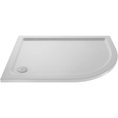Image of 900 x 760mm Right Hand Premium Slip Resistant Offset Quadrant Shower Tray White