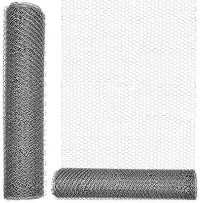 Image of MARKSMAN Galvanised Mesh Wire SQUARE Or Hexagonal Fence Aviary Rabbit Hutch Net Heavy Duty Quality Chicken Coop Pets Run Netting Poultry (0.9 X 10M (25mm))