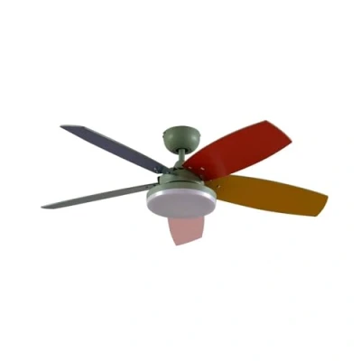 Image of Lindby LED ceiling fan Jonte, wood, DC, quiet, Ø 106 cm