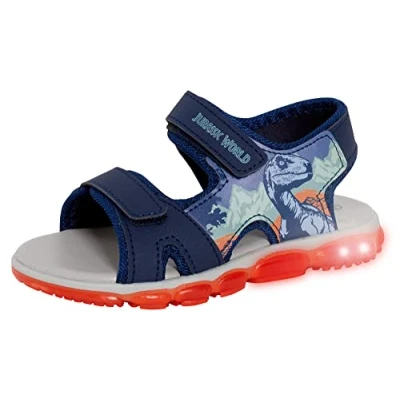 Image of Jurassic World Light Up Sports Sandals Blue Size 9 UK
