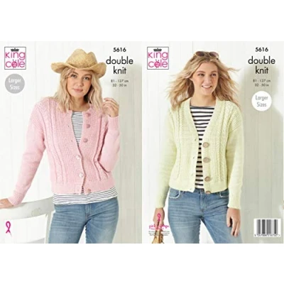 Image of King Cole 5616 Knitting Pattern Womens Cardigans in Paradise Beaches DK