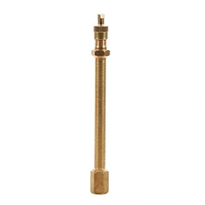 Image of Brass Auto Tire Valve Extension Adaptor, Air Tyre Stem Extender Inflation Stright Bore for Motorcycle, Bike, Mower and Scooter (100mm)