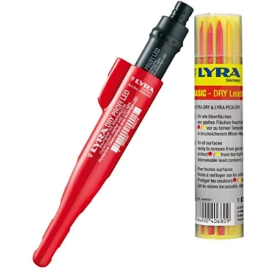 Image of LYRA 101168335_101168337 Dry LED + Lead Graphite/Red/Yellow Deep Hole Marker, 13 teiliges Set
