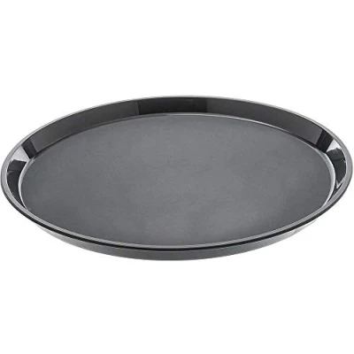 Image of Cambro DM782 Fibreglass Round Non Skid Tray, 16&quot;, Black
