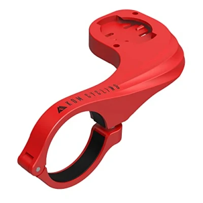 Image of KOM Cycling Wahoo Elemnt Mount Compatible with Multiple Computers Including The Bolt, Roam, Mini, and Colors 24g Out Front (Red)