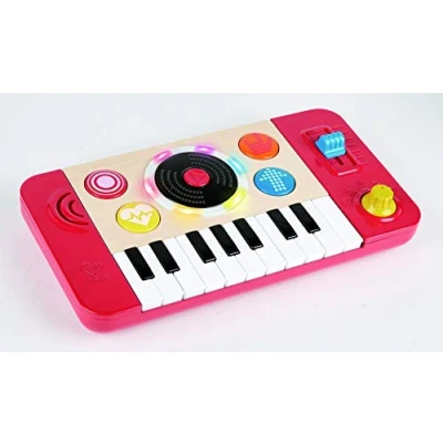 Image of Musical Toy, Hape Mix &amp; Spin Portable DJ Studio With Lights, 4 Instrument Sounds And 18 Fun Sound Effects. 12 Months +