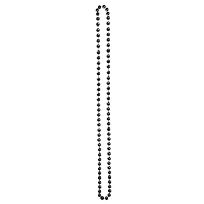Image of Lizzy 120cm Long Pearl Bead Necklace Rope Chain Vintage Wedding Bridal Costume 1920&#039;s Accessories Flapper (Black)