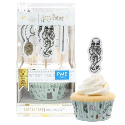 Image of PME Harry Potter Cupcake Cases &amp; Topper Set of 24, Draco Malfoy