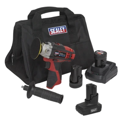 Image of Sealey Cordless Polisher Kit Ø71mm 12V 3 Batteries
