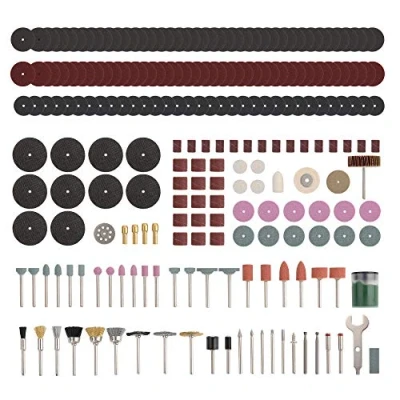 Image of Hi Spec Rotary Tool Accessories Set 225 Piece Dremel Accessory, Sanding, Cutting, &amp; Grinding Bits Perfect Sanding for Craftwork DIY Projects