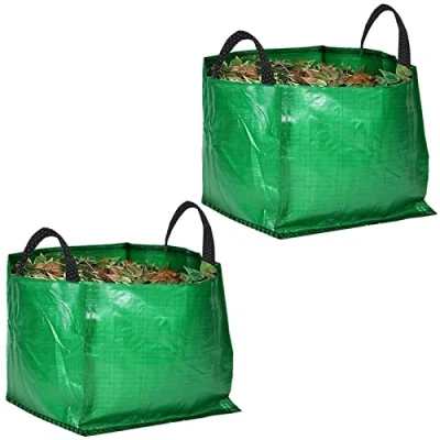 Image of SPARES2GO Large Extra Strong Garden Waste Rubbish Bag Sack (120 Litre, Pack of 2)